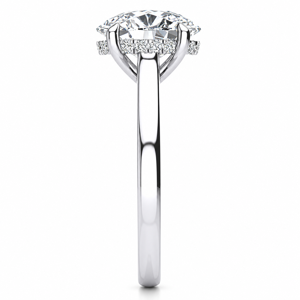Sadie Lab Grown Diamond Ring — white gold — end view