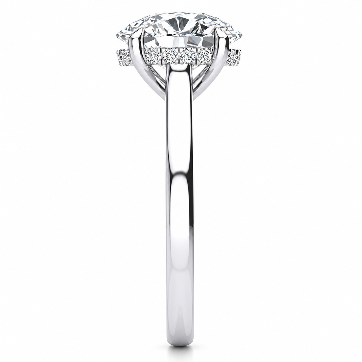 Sadie Lab Grown Diamond Ring — white gold — end view