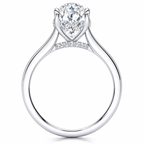Sadie Lab Grown Diamond Ring — white gold — side view