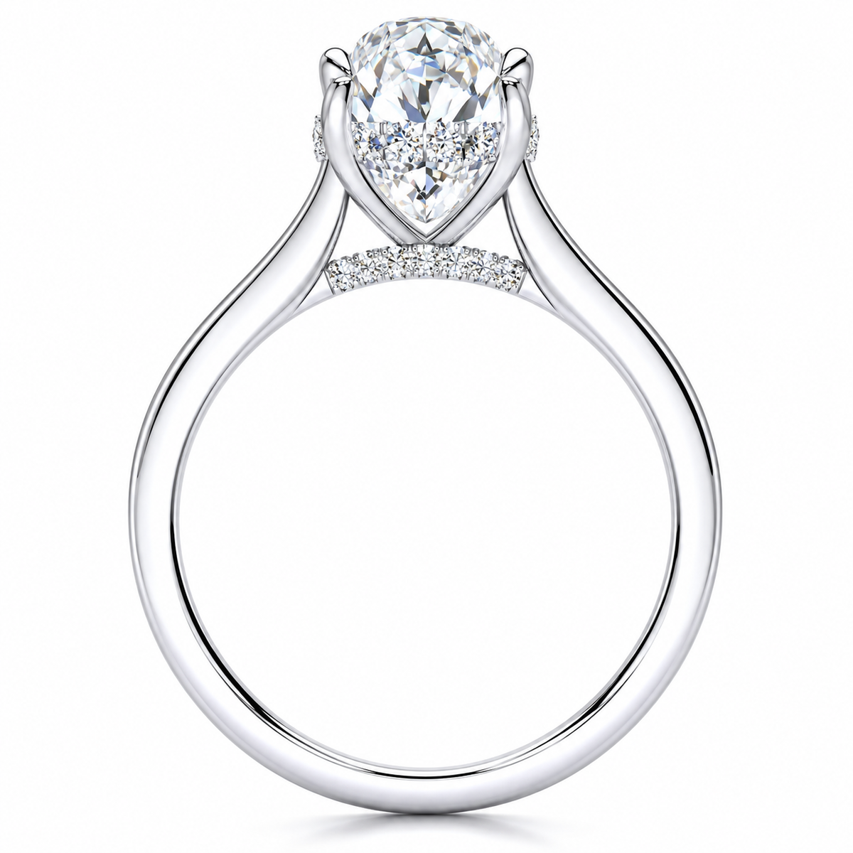 Sadie Lab Grown Diamond Ring — white gold — side view