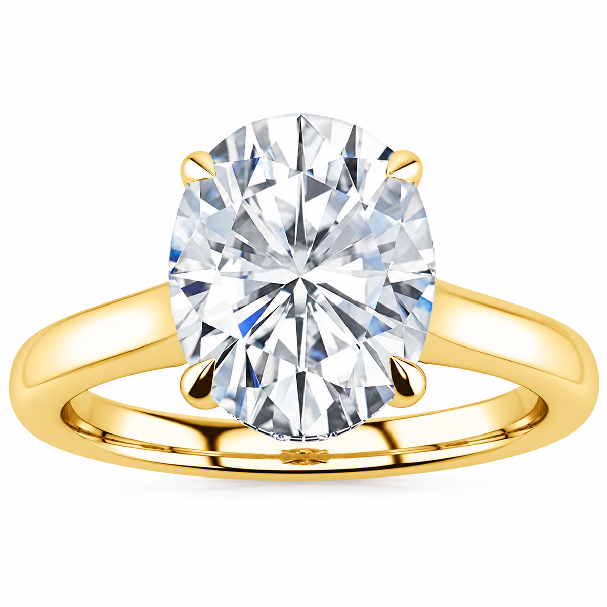 Sadie Lab Grown Diamond Ring — yellow gold — front view