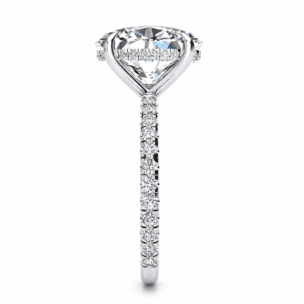 Samantha Lab Grown Diamond Ring — white gold — end view