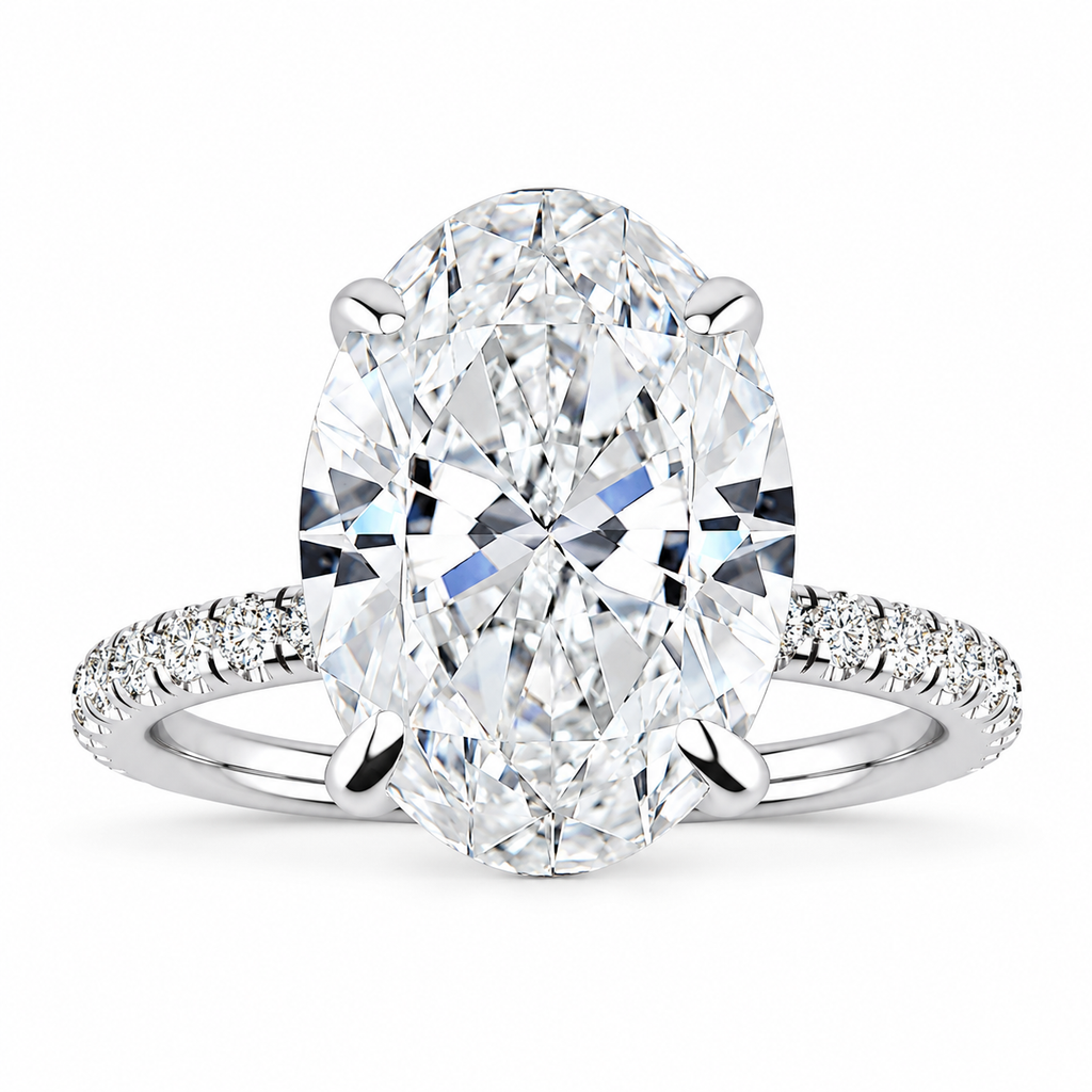 Samantha Lab Grown Diamond Ring — white gold — front view