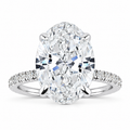 Samantha Lab Grown Diamond Ring — white gold — front view