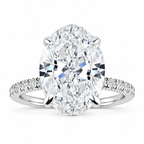 Samantha Lab Grown Diamond Ring — white gold — front view