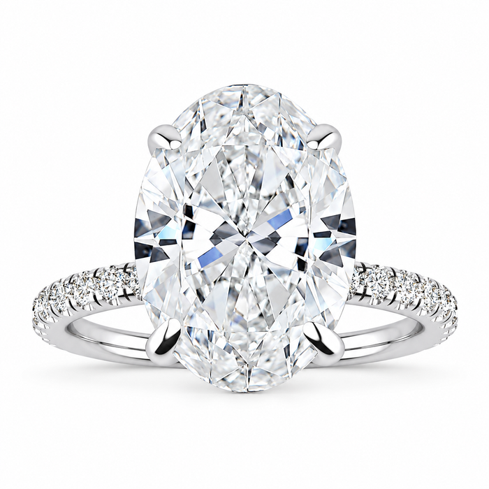 Samantha Lab Grown Diamond Ring — white gold — front view