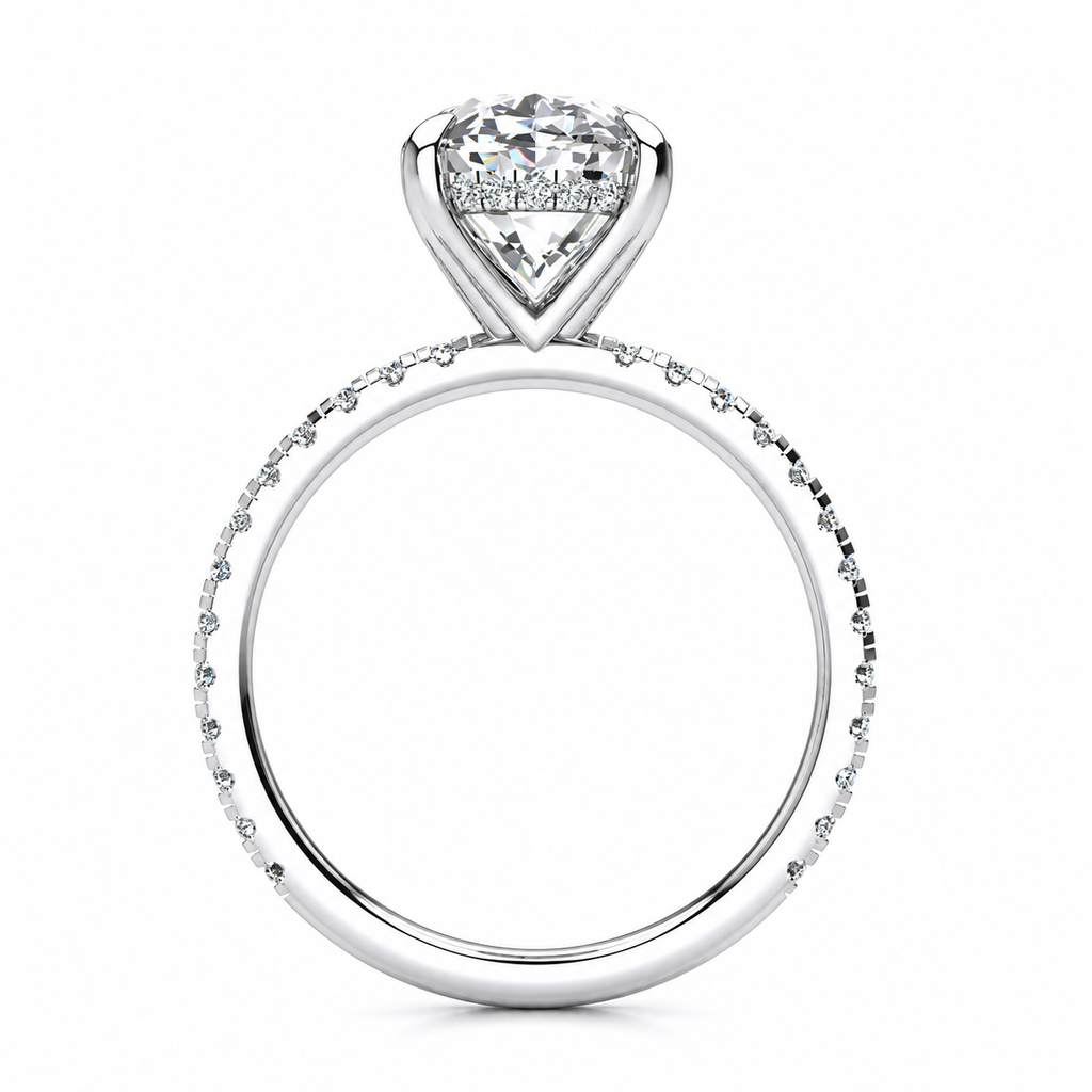 Samantha Lab Grown Diamond Ring — white gold — side view