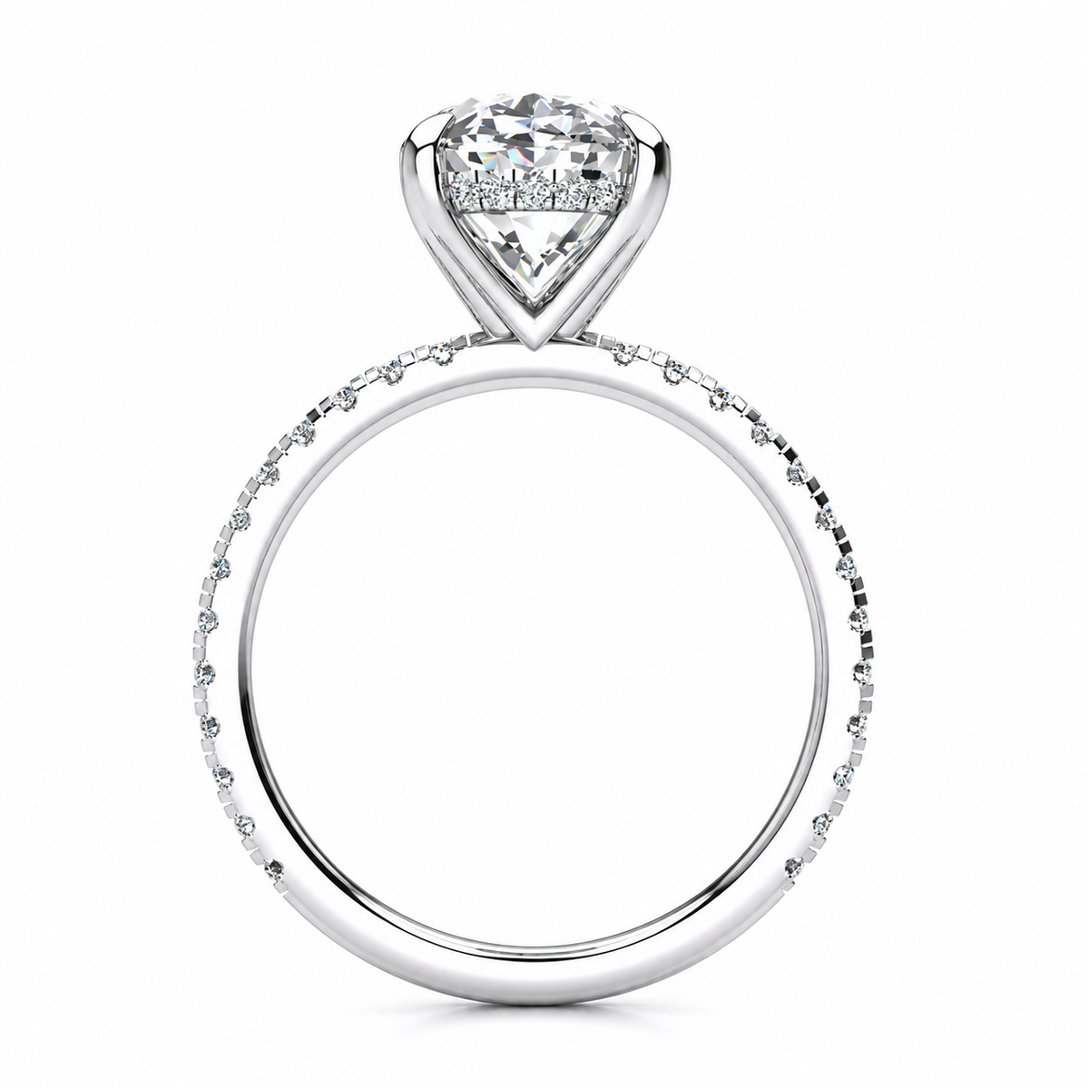 Samantha Lab Grown Diamond Ring — white gold — side view