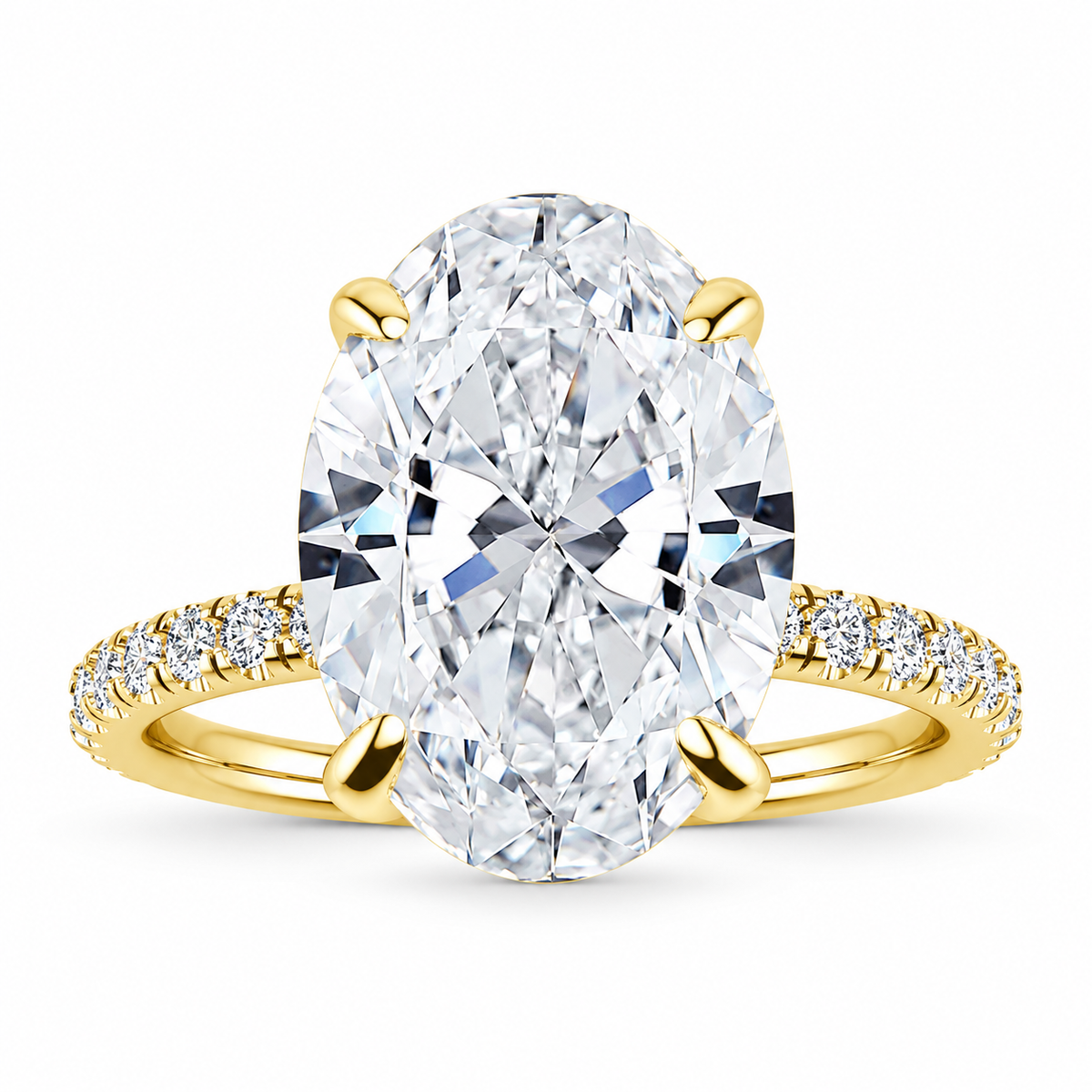 Samantha Lab Grown Diamond Ring — yellow gold — front view