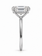 Sammy Lab Grown Diamond Ring AS-R-1197 — emerald — white gold — end view