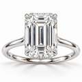 Sammy Lab Grown Diamond Ring AS-R-1197 — emerald — white gold — front view