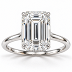 Sammy Lab Grown Diamond Ring AS-R-1197 — emerald — white gold — front view