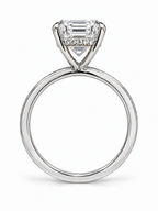 Sammy Lab Grown Diamond Ring AS-R-1197 — emerald — white gold — profile view