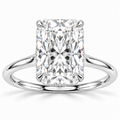 Sammy Lab Grown Diamond Ring AS-R-1197 — radiant — white gold — front view