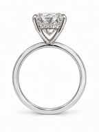 Sammy Lab Grown Diamond Ring AS-R-1197 — radiant — white gold — profile view