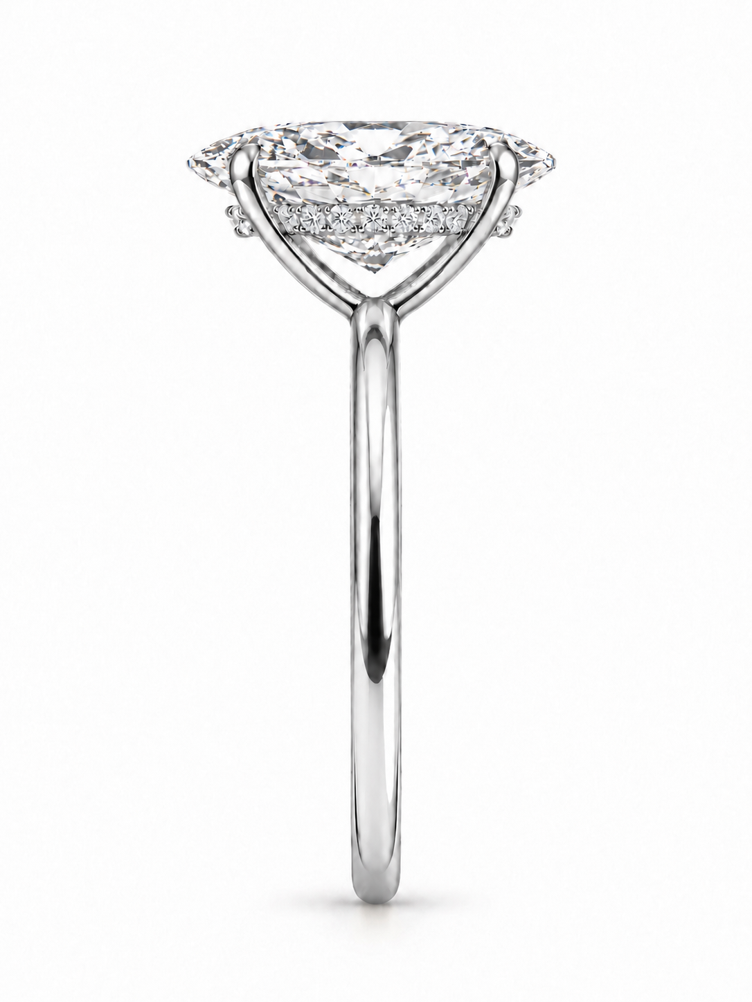 Sammy Lab Grown Diamond Ring AS-R-1197 — white gold — end view