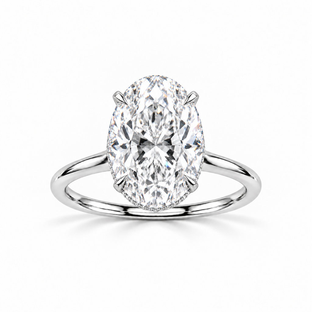 Sammy Lab Grown Diamond Ring AS-R-1197 — white gold — front view