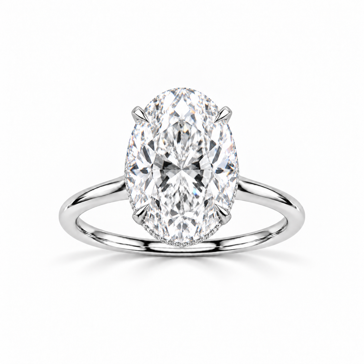 Sammy Lab Grown Diamond Ring AS-R-1197 — white gold — front view