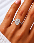 Sammy Lab Grown Diamond Ring AS-R-1197 — white gold — hand view