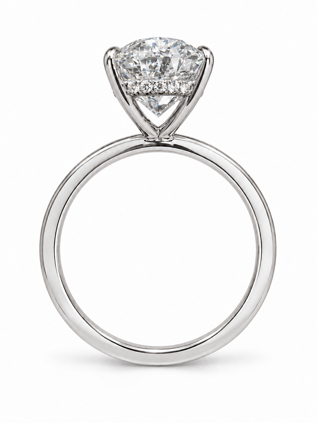Sammy Lab Grown Diamond Ring AS-R-1197 — white gold — profile view