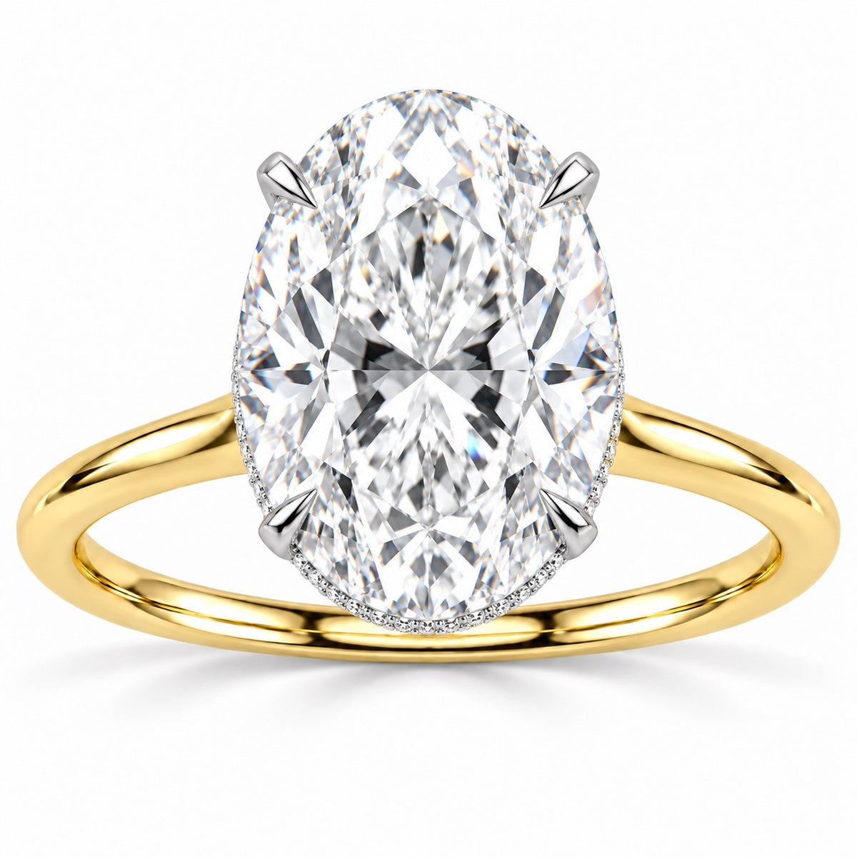 Sammy Lab Grown Diamond Ring AS-R-1197 — yellow gold — front view