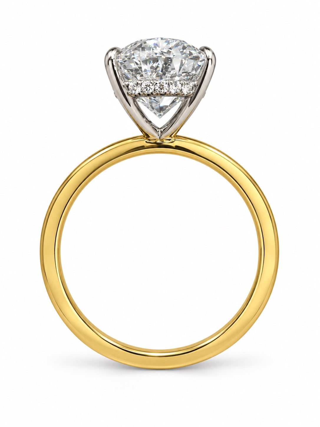 Sammy Lab Grown Diamond Ring AS-R-1197 — yellow gold — profile view