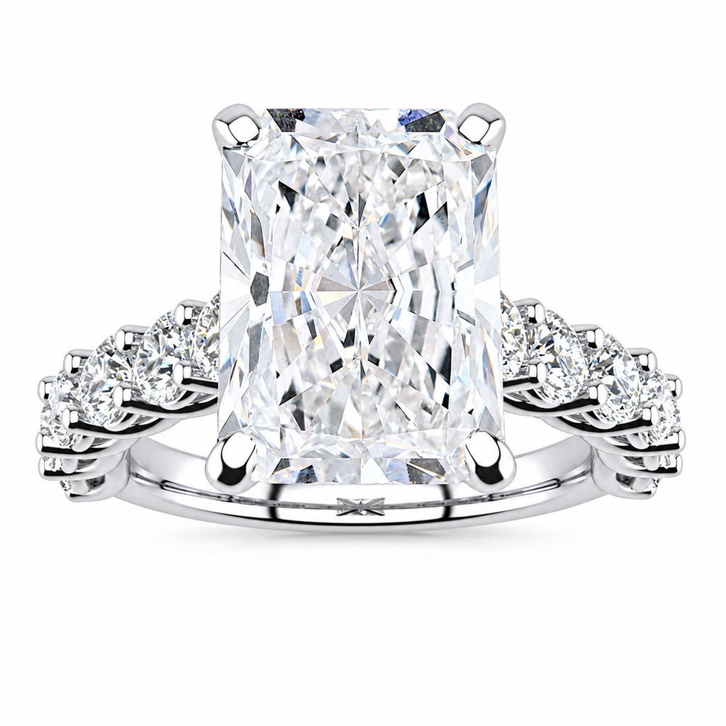 Savannah Lab Grown Diamond Ring — white gold — front view