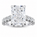 Savannah Lab Grown Diamond Ring — white gold — front view