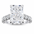 Savannah Lab Grown Diamond Ring — white gold — front view