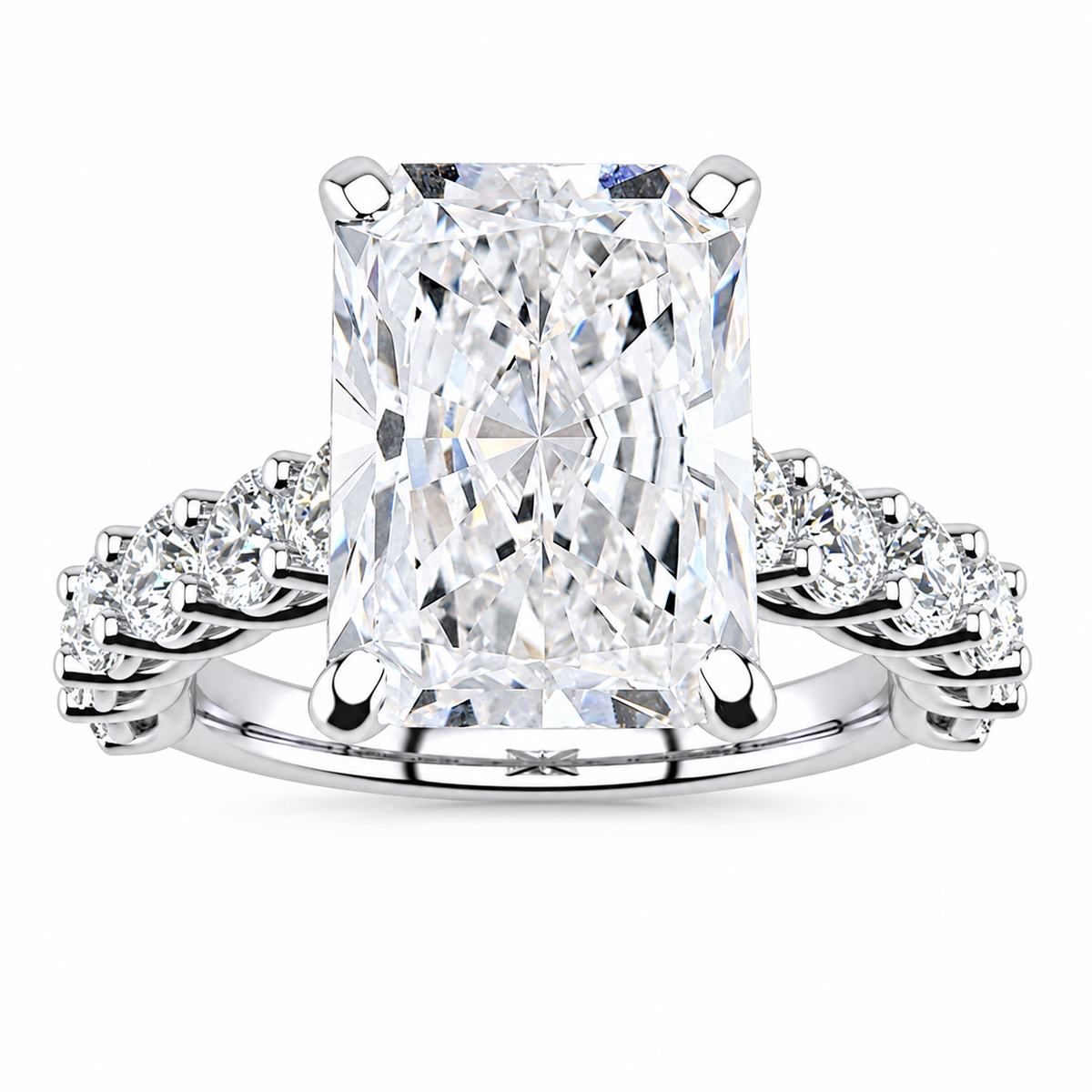 Savannah Lab Grown Diamond Ring — white gold — front view
