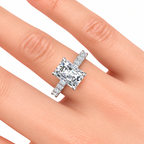 Savannah Lab Grown Diamond Ring — white gold — hand view
