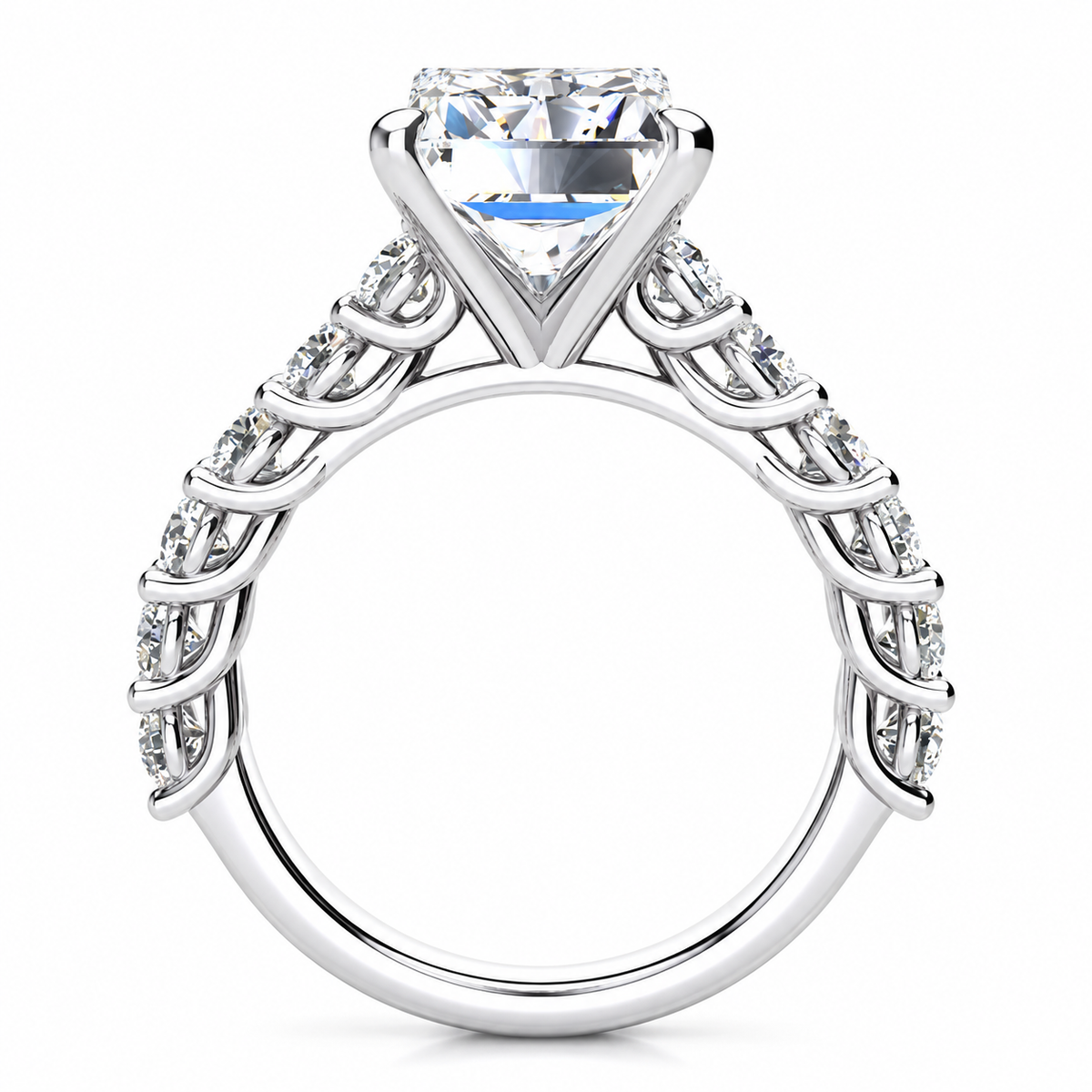 Savannah Lab Grown Diamond Ring — white gold — side view