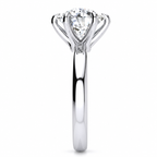 Shannon engagement ring — white gold — end view