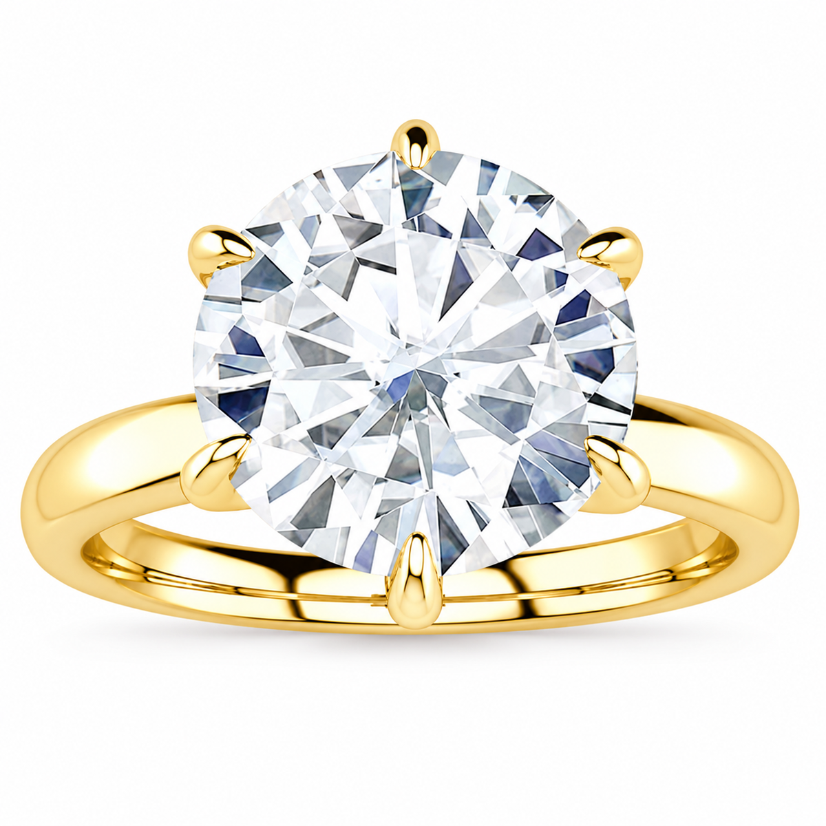 Shannon engagement ring — yellow gold — front view