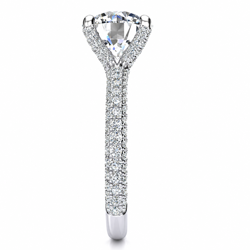 Shaylyn engagement ring — white gold — end view