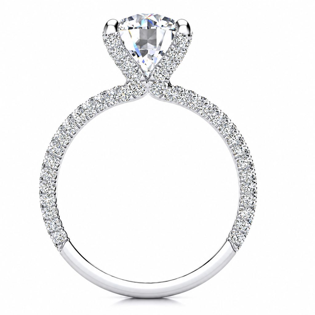 Shaylyn engagement ring — white gold — side view