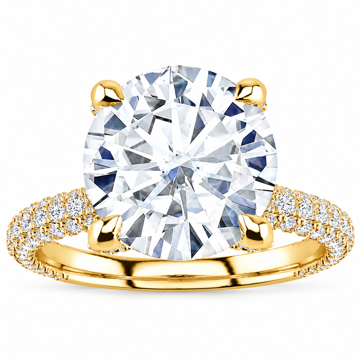 Shaylyn engagement ring — yellow gold — front view