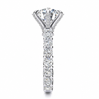 Sheena engagement ring — white gold — end view