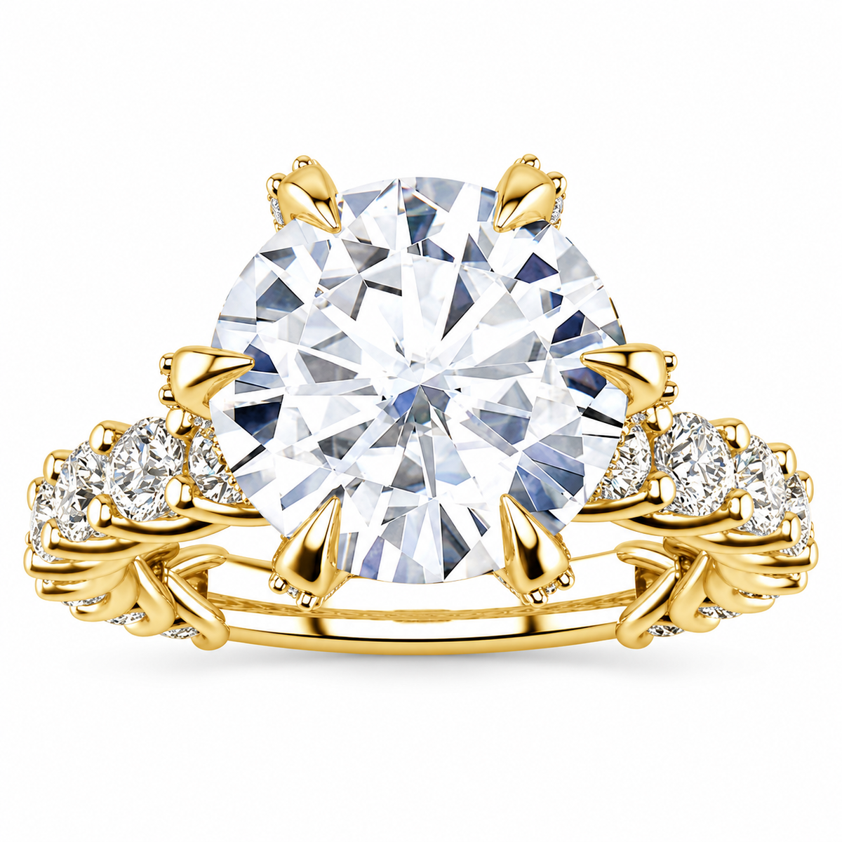 Sheena engagement ring — yellow gold — front view
