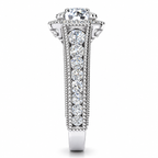 Shirley engagement ring — white gold — end view