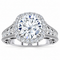 Shirley engagement ring — white gold — front view