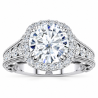 Shirley engagement ring — white gold — front view