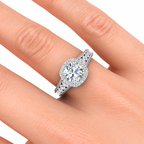 Shirley engagement ring — white gold — on hand