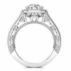 Shirley engagement ring — white gold — side view