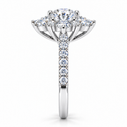 Snowflake Lab Grown Diamond Ring — white gold — end view