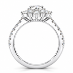 Snowflake Lab Grown Diamond Ring — white gold — profile view