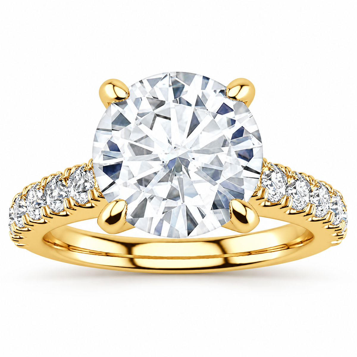 Sophie engagement ring — yellow gold — front view