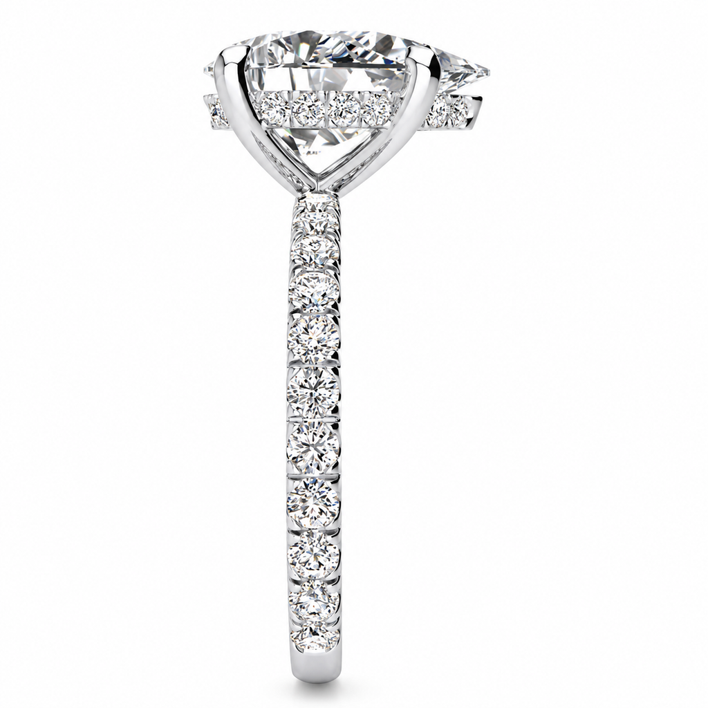 Summer Lab Grown Diamond Ring — white gold — end view
