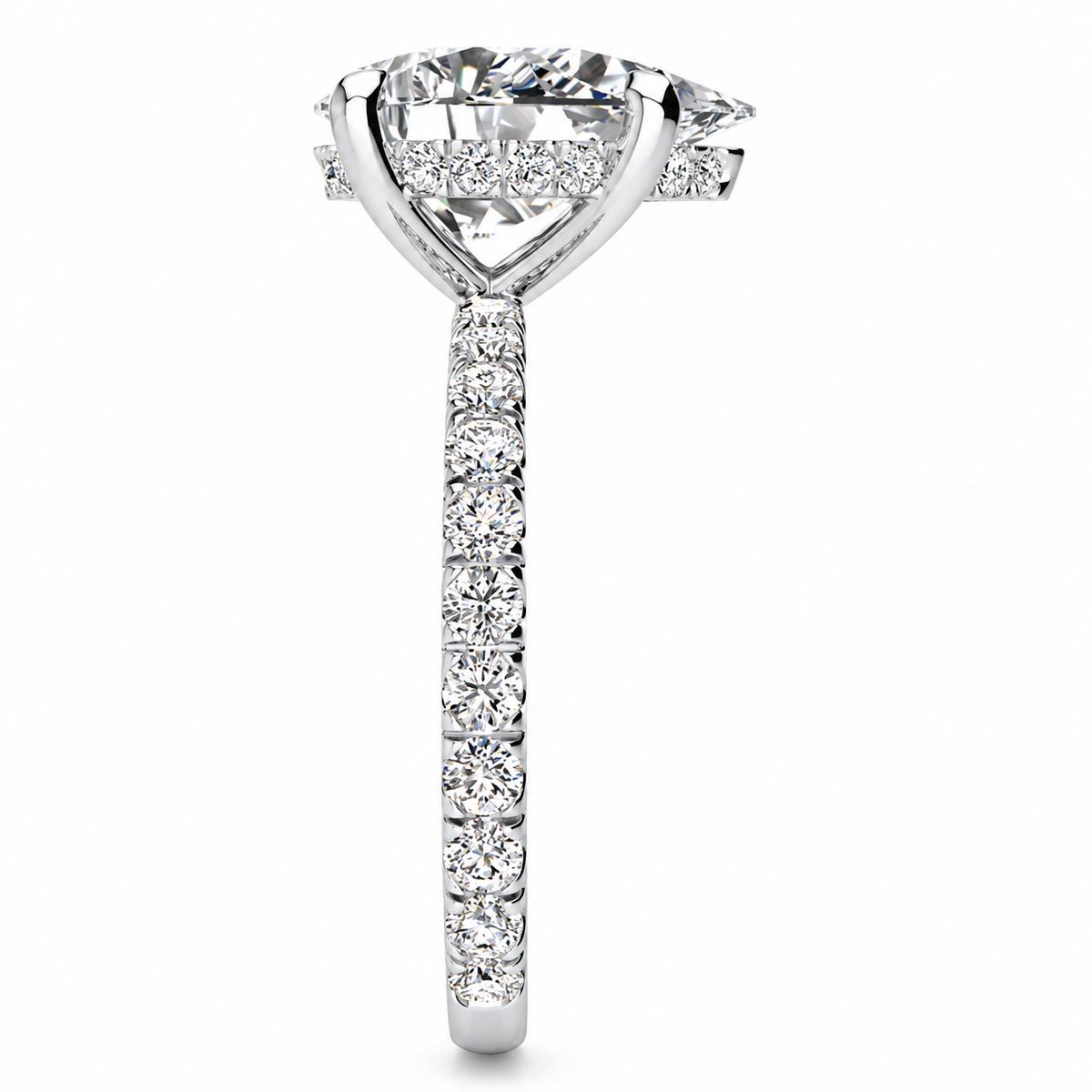 Summer Lab Grown Diamond Ring — white gold — end view