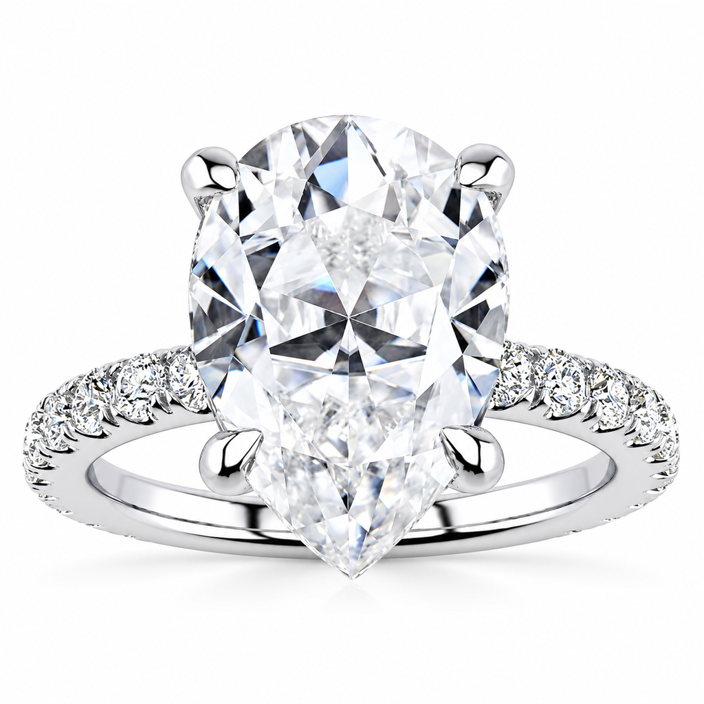 Summer Lab Grown Diamond Ring — white gold — front view